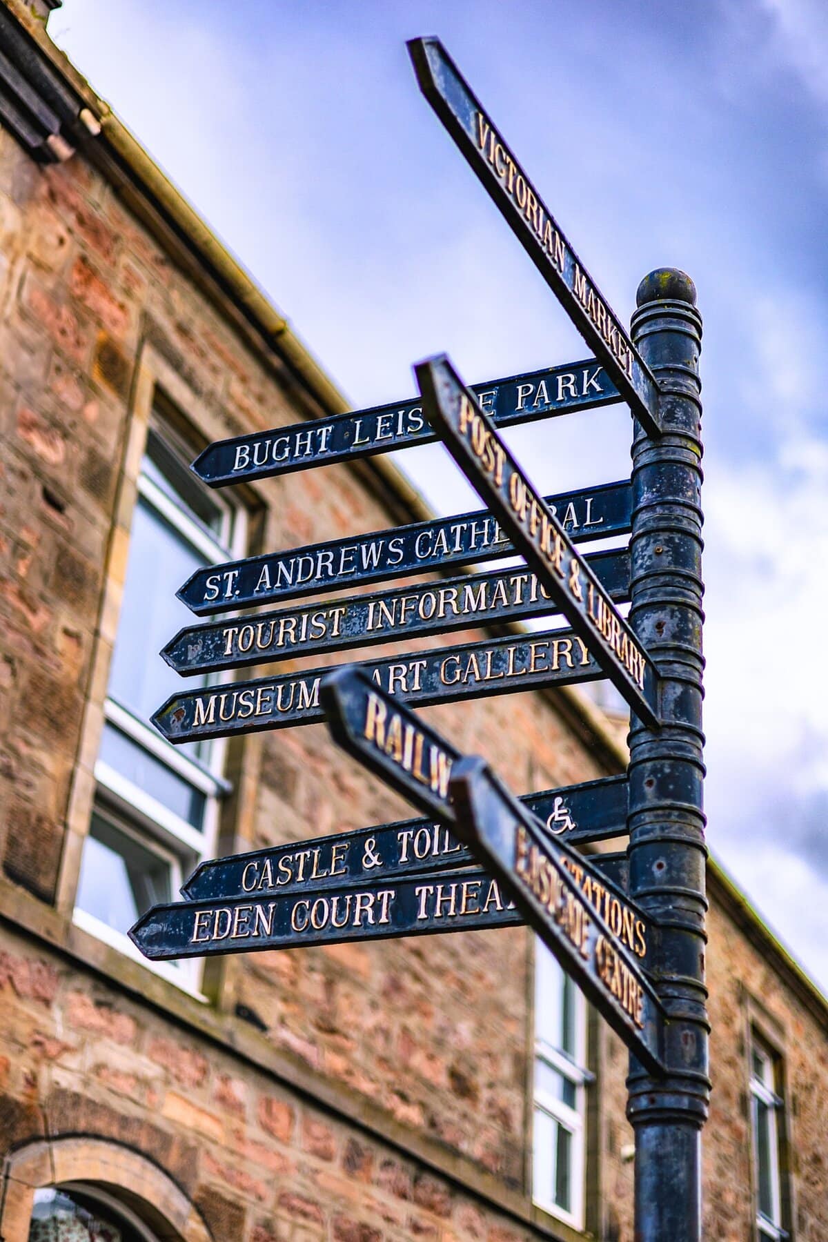 Signpost Inverness Scotland