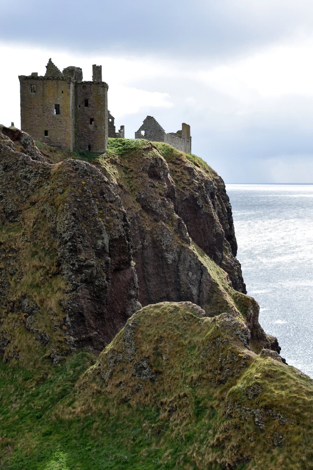 _Castle Ruins with Rugged Sea Cliffs in Northern Scotland