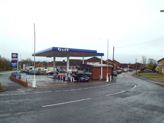 Petrol station in Gretna, Scotland